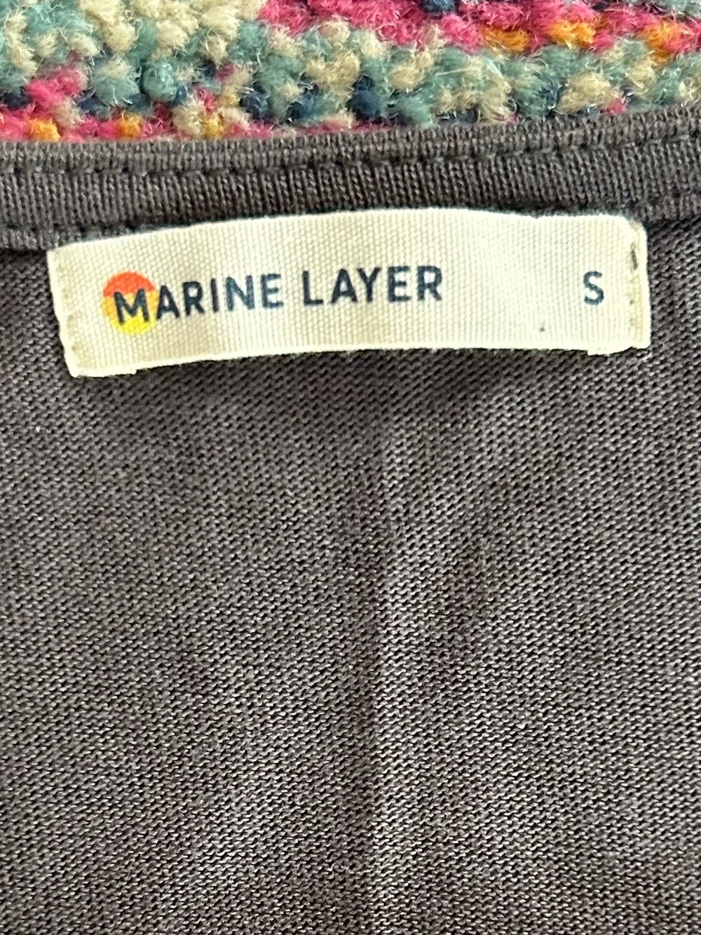Marine Layer | Women’s Charcoal Grey Farrah Tie Strap Midi Tank Slip Dress Sz S